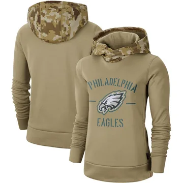 men's philadelphia eagles nike olive salute to service sideline therma performance pullover hoodie